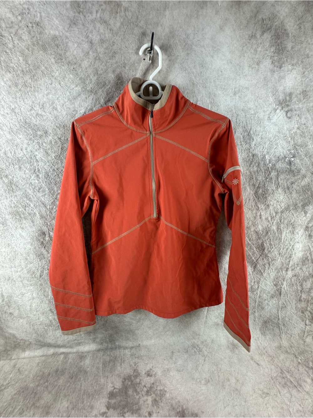 Athleta Rust Half-Zip Utility Jacket Waterproof